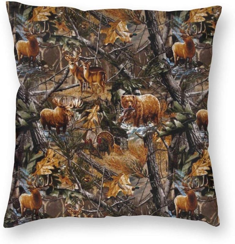 Photo 1 of 3 ITEMS,  Throw Pillow Cover Camo Hunting 18 x 18 Inch BUNDLE