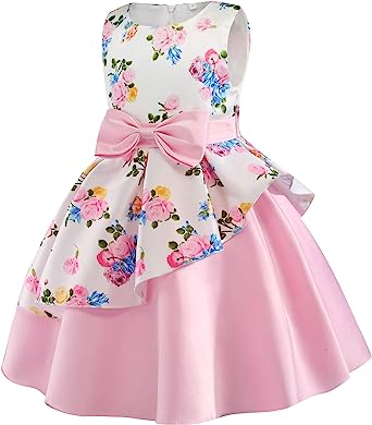 Photo 1 of CMMCHAAH Girls Pageant Party Dresses Kid Floral Print Formal Dress for 2-3Y
