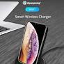 Photo 1 of AFOSUN Fast Wireless Charger 15W Charging Stand Qi-Enable Phones Compatible with iPhone 13/12/11/Pro/XR/XS/X/8/8Plus Samsung Galaxy S20/21 S10 Note 20 10 Google(No AC Adapter) Black