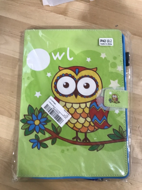 Photo 1 of Case for New iPad 10.2 8th Generation 2020/ 7th Generation 2019, Casii Premium PU Leather Soft Back Cover Protective Smart Flip Wallet Case with Auto Wake/Sleep for iPad 10.2 inch, OWL, GREEN