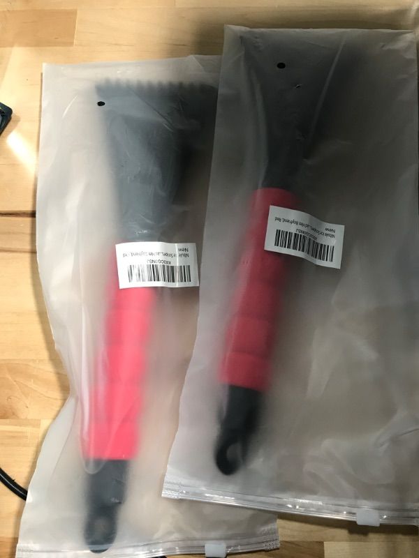 Photo 1 of 2 pk- Nibule Oversized Ice Scrapers, Large Snow Brush Scraper for Car Windshield, Car Window Frost Removal with Foam Handle for SUVs Trucks-Scratch Free, Ideal Stocking Stuffer Car Gifts Red