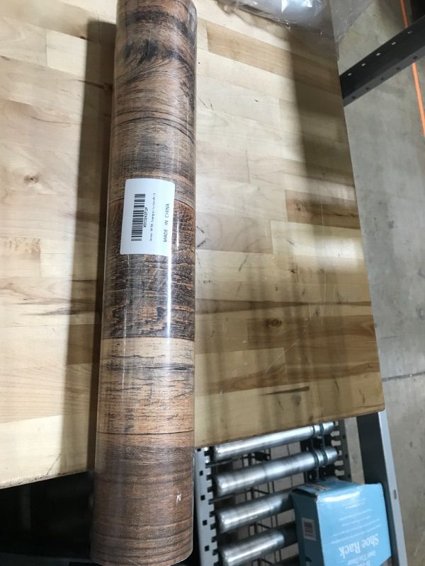 Photo 1 of 17.71''×511'' Distressed Wood Plank Wallpaper Peel and Stick Rustic Wood Grain Pattern Wall Paper Removable Self Adhesive Brown Shiplap Vinyl Film Decorative Wooden Look
