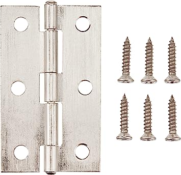 Photo 1 of 2 item bundle 
Amazon Basics AB-4025 Butt Hinge 2-2/5-Inch, Satin Nickel, 12 Pieces, 2-2/5"
