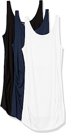 Photo 1 of Amazon Essentials Women's Maternity Rouched Tank Top, Pack of 3