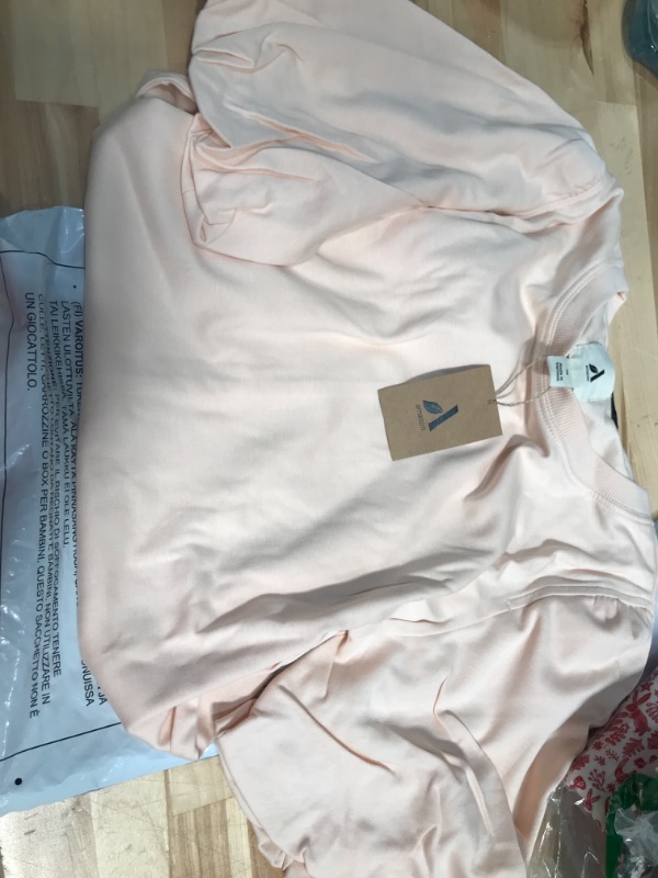Photo 1 of Amazon Aware Women's Organic Cotton Jersey Puff Sleeve Crewneck Top (Available in Plus Size) SIZE XS