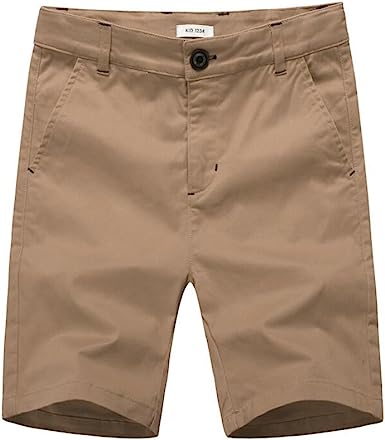 Photo 1 of KID1234 Boys Shorts - Flat Front Shorts with Adjustable Waist,Chino Shorts for Boys 5-14 Years,6 Colors to Choose SIZE 8