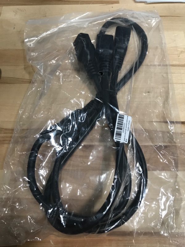 Photo 2 of Toptekits C20 to 2XC19 Y Splitter Power Cable Cord- 5ft/1.5m, Server/PDU Power Cord 20A 12AWG,C20 to Dual C19 Splitter(C20 to 2XC19 Cord 5ft)