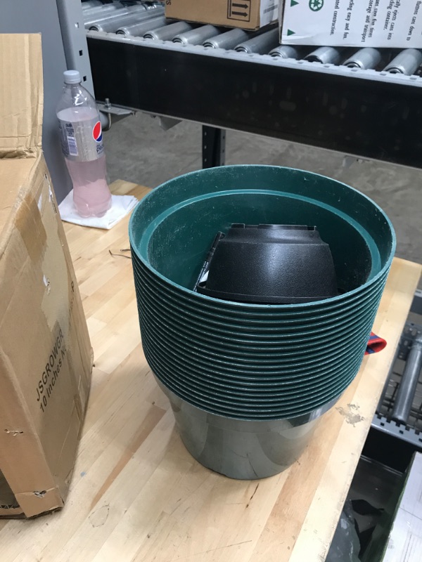 Photo 1 of 
RooTrimmer Green 10 inch Plastic Planter Pot, Thick and Sturdy Traditional Flower Pots for Plants Growing Outdoor or Indoor
Color:Green