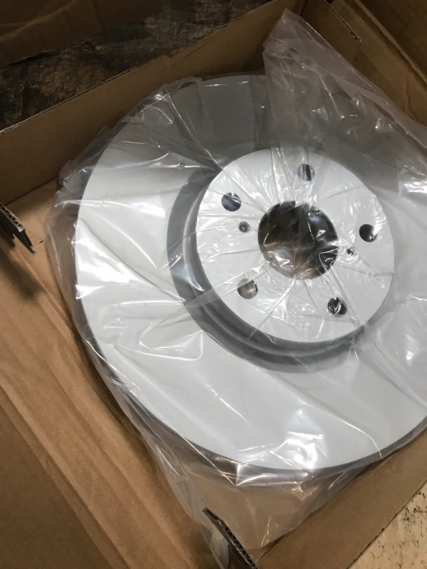 Photo 2 of Front Left Dynamic Friction Company GEOSPEC Coated Brake Rotor 604-76062D (1) For 1993-1998 Toyota Supra Grey