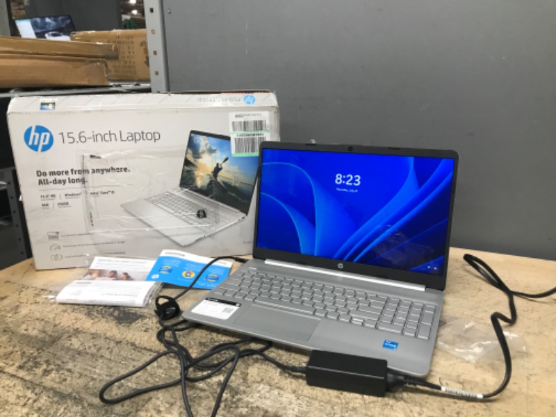 Photo 2 of HP 15.6" Laptop, 11th Gen Intel Core i3-1115G4, 8GB DDR4 RAM, 256GB SSD, HDMI, Webcam, Wi-Fi, Bluetooth, Windows 10 Home, Natural Silver, W/MD Accessories 15-15.99 inches