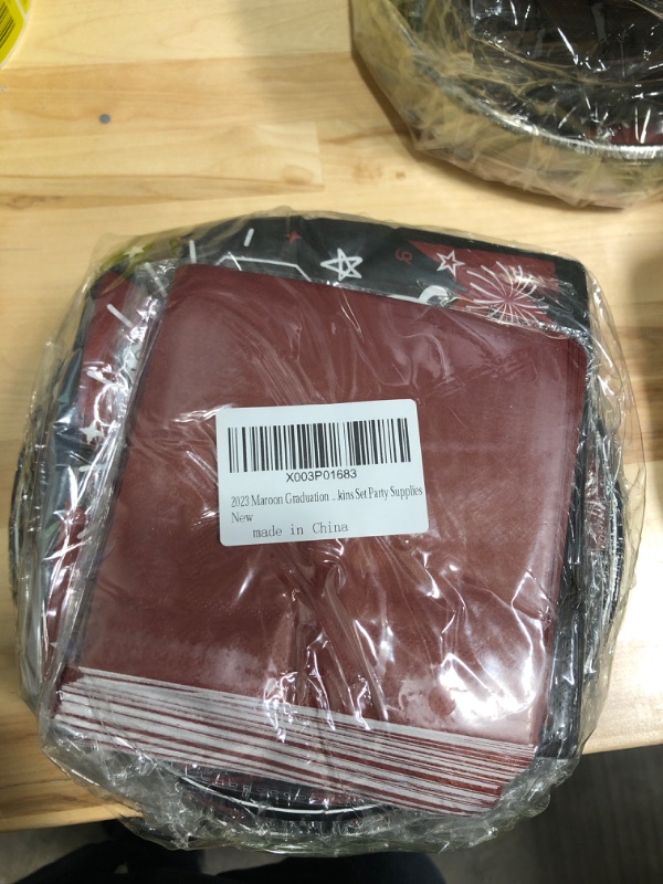 Photo 2 of 2-pack
2023 Maroon Graduation Plates and Napkins Set Party Supplies for 50 Guest- 200pcs Class of 2023 Grad Party Tableware kit Include Dinner Plates Dessert Plates Napkins for Congrat Grad Party Decorations