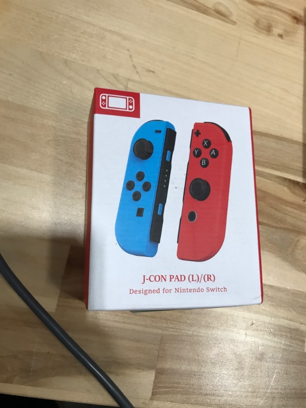 Photo 2 of (L/R) for Nintendo Switch Controller- Neon Red/Neon Blue Game