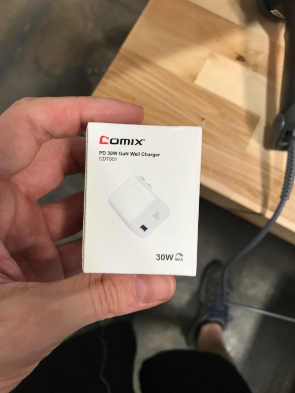 Photo 2 of USB C Wall Charger, Comix 30W PD3.0 PPS USB-C Fast Charger Adapter, Super Mini GaN Foldable Charger for iPhone 14 13 12 Pro Max, MacBook Air, iPad Pro, Galaxy S22/ S21, Pixel 6 Pro/6 and More