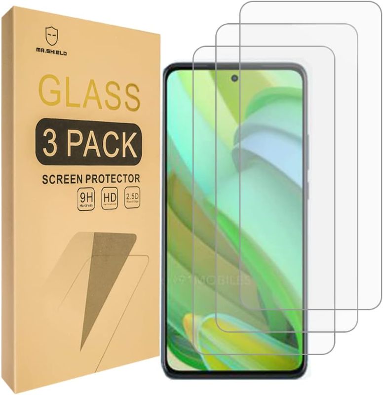 Photo 1 of Mr.Shield [3-Pack] Designed For Motorola Moto Edge 2022 [Tempered Glass] [Japan Glass with 9H Hardness] Screen Protector with Lifetime Replacement
