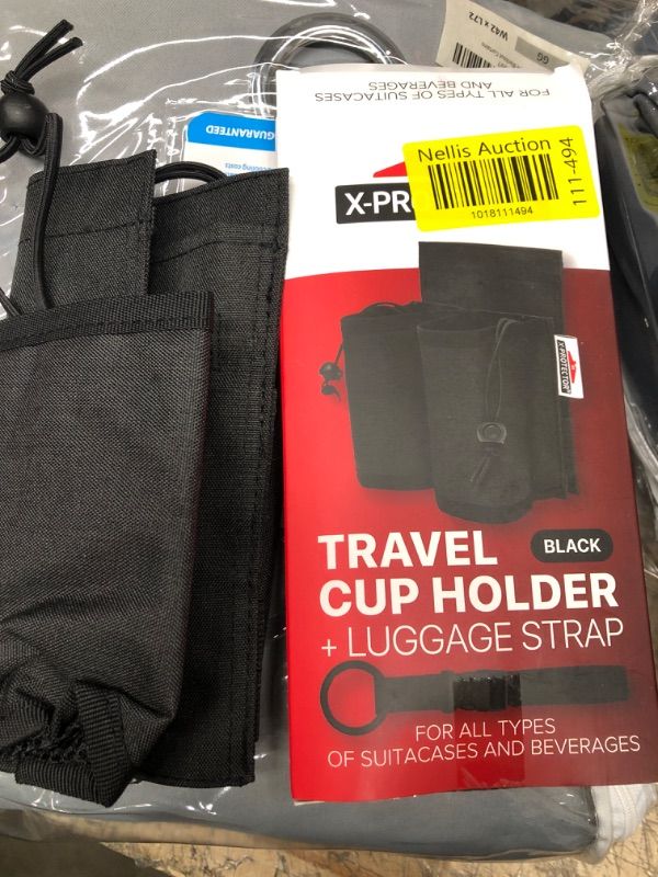 Photo 2 of Luggage Travel Cup Holder X-Protector - Black Suitcase Cup Holder & Luggage Strap - Luggage Cup Holder for Suitcases - Must Have Luggage Accessories for Traveling - Enjoy Drinks with Free Hands!