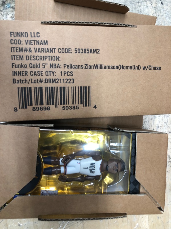 Photo 2 of 2 Zion Williamson (New Orleans Pelicans) (Home Uniform) Funko Gold 5" NBA
