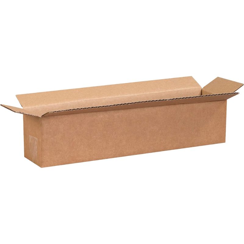 Photo 1 of  Shipping Boxes Large 18"L x 4"W x 4"H , 25-Pack | Corrugated Cardboard Box for Packing, Moving and Storage 18x4x4 1844 25 Pack