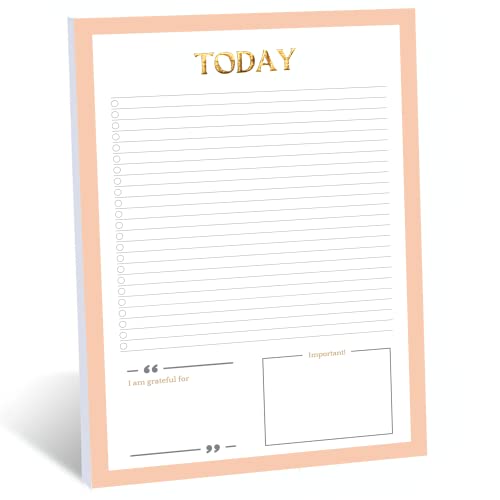 Photo 1 of 2 RUN2PRINT Elegant Productivity to Do List Notepads ( 1 of 50 Pages) Gold Foil Stamped Each Page with Checklist Grateful & Important Notes Sections a C
