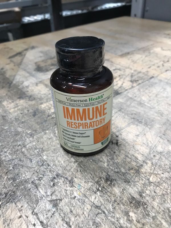 Photo 2 of **EXP DATE 02/2024**Immune Support Supplement Quercetin with Bromelain, Oregano, Mullein Leaf & Eucalyptus - Immune Respiratory Booster for Adults for Sinus Health & Lung Cleanse. Gluten Free & GMO Free. 60 Capsules
