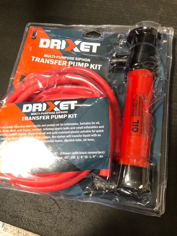 Photo 2 of Equalseal Multi-Purpose Siphon Transfer Pump Kit, with Dipstick Tube | Fluid Fuel Extractor Suction Tool for Oil, Gasoline, Water, Liquids & Air