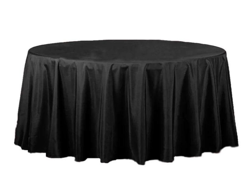 Photo 1 of *stock photo is just for reference** Surmente tablecloth 120" round black