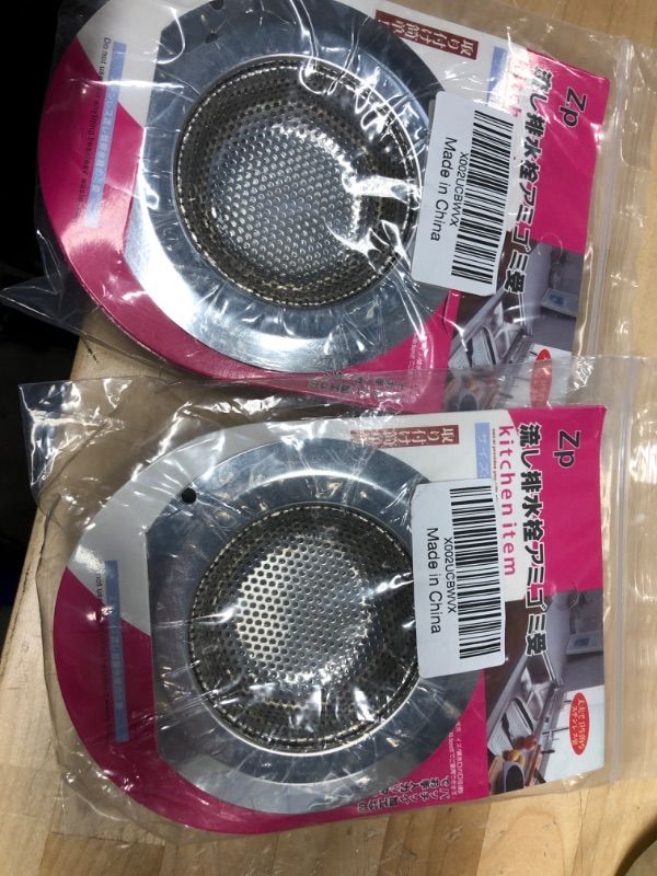 Photo 1 of 2 packs-Kitchen Dishwasher Sink Strainer Sink Strainer Stainless Steel Material, Kitchen Drain Basket Strainer Anti Clogging Mesh Drain Strainer for Kitchen Sinks Drain, 4.5" Diameter About 11.5cm 2 Pack