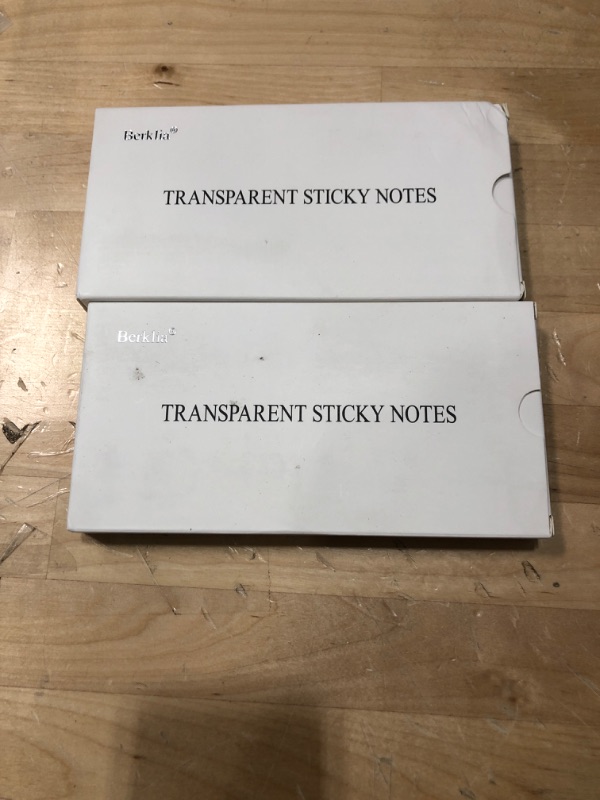 Photo 1 of 2 ITEMS, Transparent Sticky Notes Pad - 500 Sheets 3x3in BUNDLE