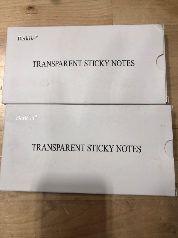 Photo 1 of 2 ITEMS, Transparent Sticky Notes Pad - 500 Sheets 3x3in BUNDLE