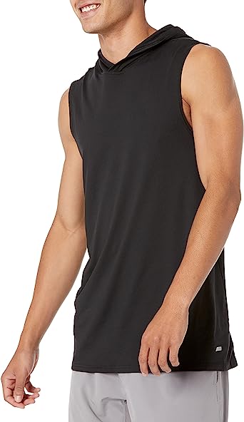 Photo 1 of Amazon Essentials Men's Tech Stretch Sleeveless Hoodie MEDIUM