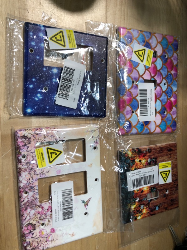 Photo 1 of 4 ITEMS, ASSORTED LIGHT SWITCH COVER BUNDLE
