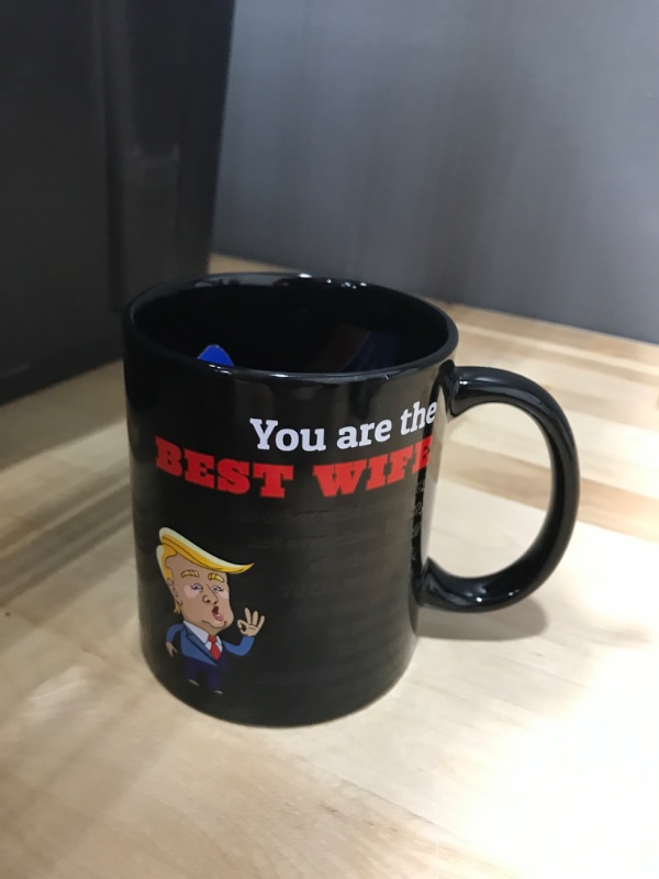 Photo 2 of 12oz Color-Changing Funny Coffee Mug - Top Trump Merchandise - Best Birthday Gifts for Women Who Have Everything, Unique Wedding Gift Ideas for Wife, Cool Bride & Anniversary Presents for Her Wife (12oz) Ceramic