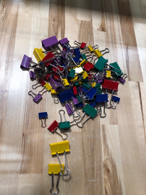 Photo 2 of Mr. Pen- Binder Clips, 100 pcs, Assorted Size and Color, Paper Clips, Binder Clips Assorted, Paper Binder Clips, Colored Binder Clips, Clips for Paper, Paper Clamps, Metal Binder Clips, Clips