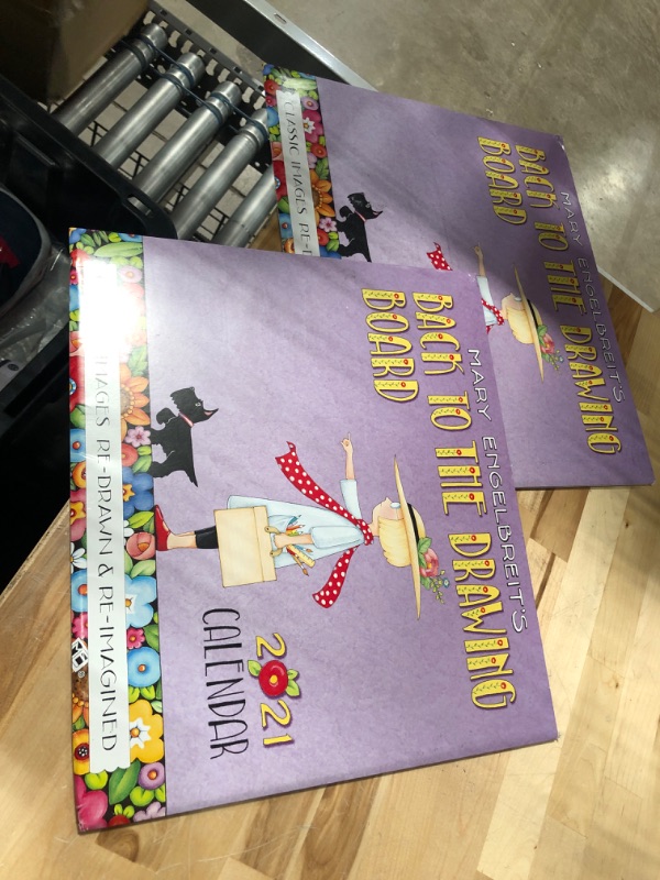 Photo 1 of 2 pack - Mary Engelbreit 2021 Deluxe Wall Calendar: Back to the Drawing Board
