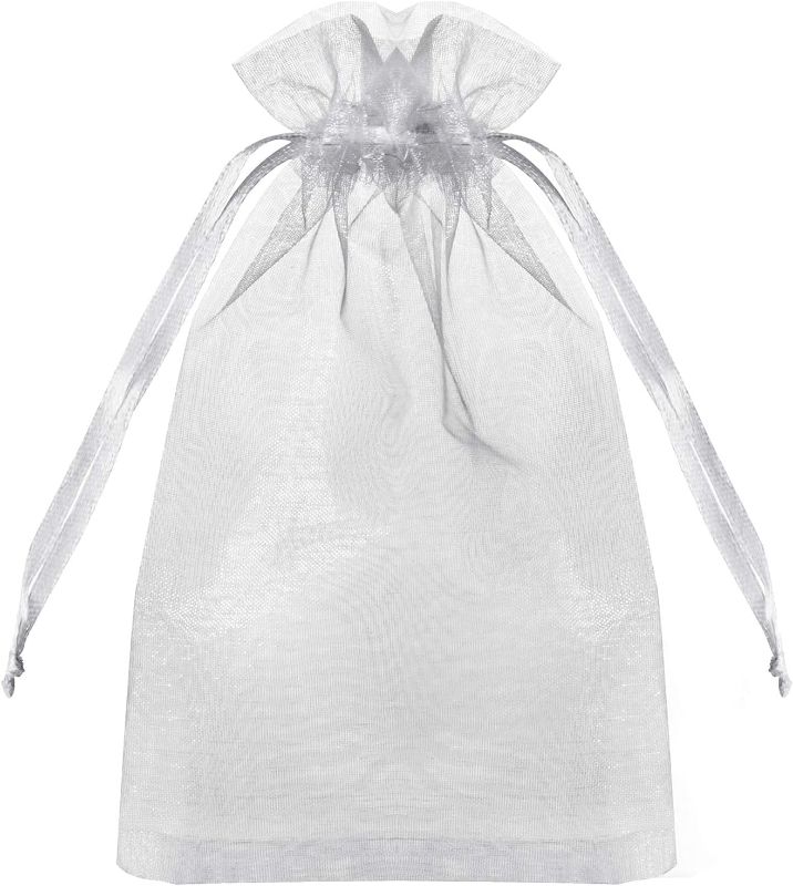 Photo 1 of 100PCS Bags, White Wedding Favor Bags with Drawstring, 4x6 inches Jewelry Gift Bags
**2 count**