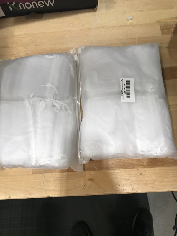 Photo 1 of 100PCS Bags, White Wedding Favor Bags with Drawstring, 4x6 inches Jewelry Gift Bags
**2 count**