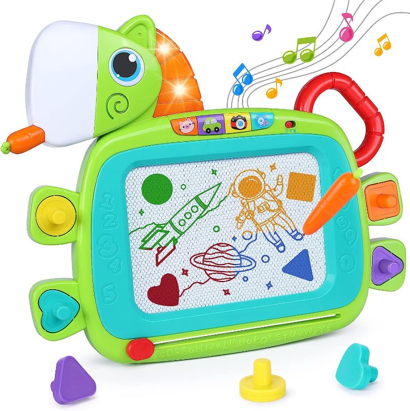 Photo 1 of 
Toys for 1 Year Old Girl Gifts Magnetic Drawing Board for Kids Musical Baby Toys 12-18 Months Magna Erasable Doodle Learning Educational Toddler Toys Age.