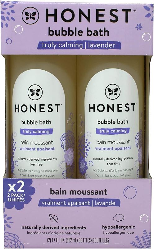 Photo 1 of 
HONEST The Honest Company Bubble Bath… (Truly Calming Lavendar, 17 Fl Oz (Pack of 2)
Scent:Truly Calming Lavendar
Size:17 Fl Oz (Pack of 2)