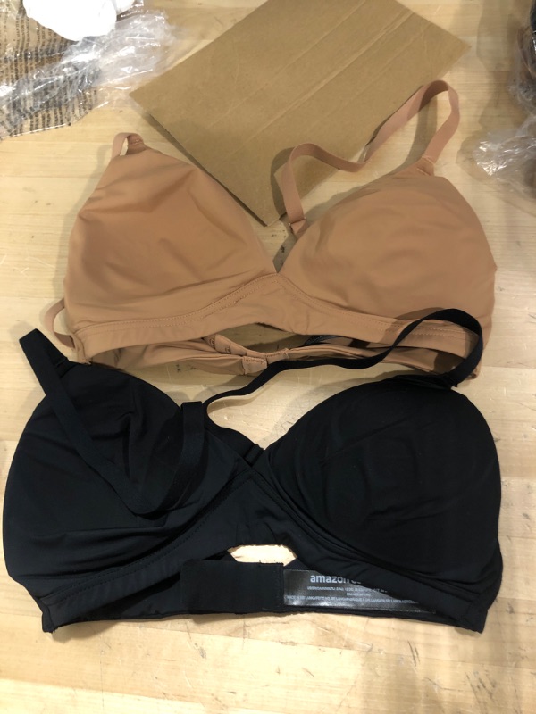 Photo 1 of Amazon Essentials Women's Padded Bralette, Pack of 2 SIZE 1X