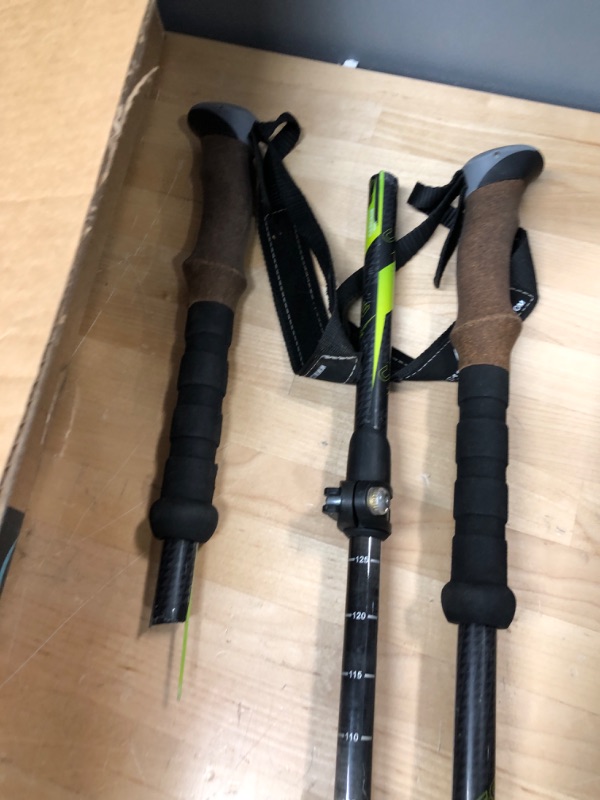 Photo 3 of **USED**
***PARTS ONLY***
Cascade Mountain Tech Trekking Poles - Carbon Fiber Walking or Hiking Sticks with Quick Adjustable Locks Green