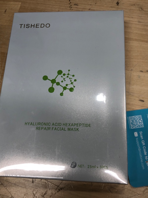 Photo 2 of **BRAND NEW**
TISHEDO Face Mask Skin Care Moisturizing Facial Mask with Hyaluronic Acid Hexapeptide Sheet Mask Skin Care Products for Women, Man Daily Hydrating Soothing Firming(Pack of 5) 3.20 Fl Oz (Pack of 5) Hyaluronic Acid Facial Mask