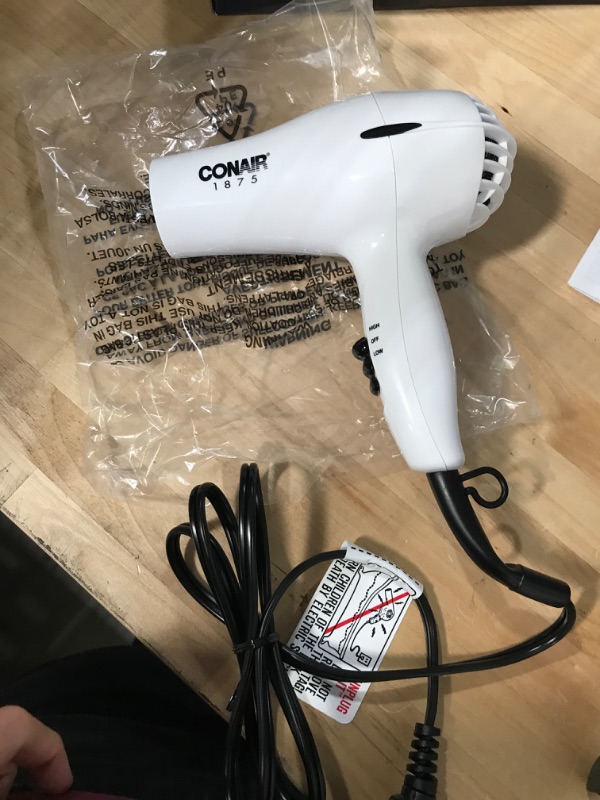 Photo 3 of Conair Mid Size Hair Dryer - White - 1875 Watts