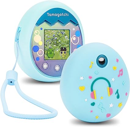 Photo 1 of MGZNMTY Silicone Cover Case Compatible with Tamagotchi Pix Virtual Pet Machine with Hand Strap (Pink&blue) 2 pack