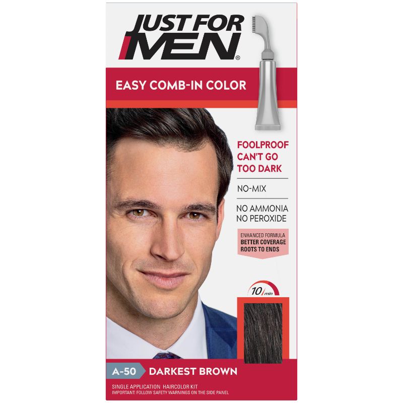 Photo 1 of Just for Men Easy Comb-in Haircolor, Darkest Brown a-50
