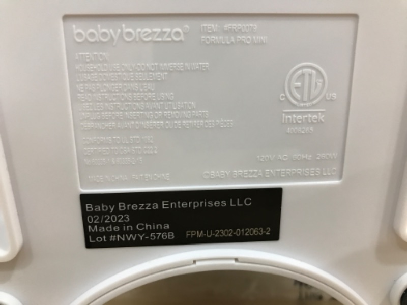 Photo 1 of Baby Brezza Formula Pro Mini Baby Formula Maker – Small Baby Formula Mixer Machine Fits Small Spaces and is Portable for Travel– Bottle Makers Makes The Perfect Bottle for Your Infant On The Go Formula Pro Mini Dispenser Machine