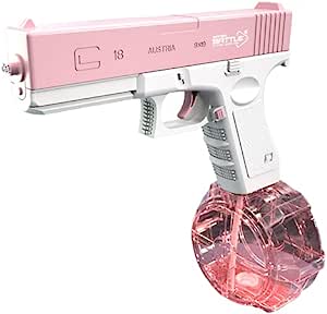 Photo 1 of Electric Water Gun Automatic TikTok Toys Outdoor Toy Power Blaster Water Gun Summer Pool Splash Shooting Toy (Pink)
range of 26-32ft