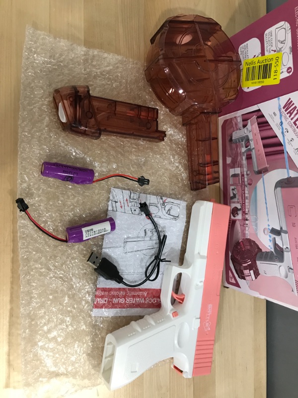 Photo 1 of Electric Water Gun Automatic TikTok Toys Outdoor Toy Power Blaster Water Gun Summer Pool Splash Shooting Toy (Pink)
range of 26-32ft