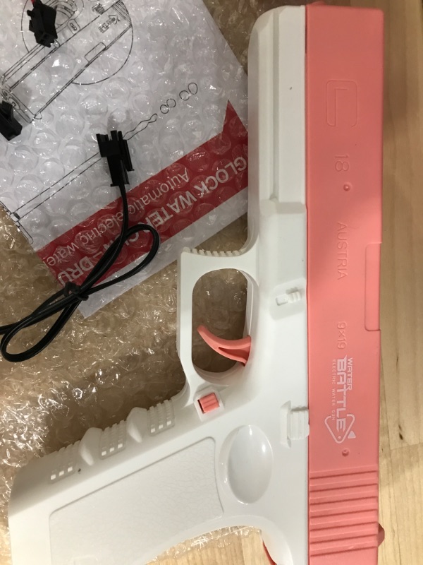 Photo 1 of Electric Water Gun Automatic TikTok Toys Outdoor Toy Power Blaster Water Gun Summer Pool Splash Shooting Toy (Pink)
range of 26-32ft