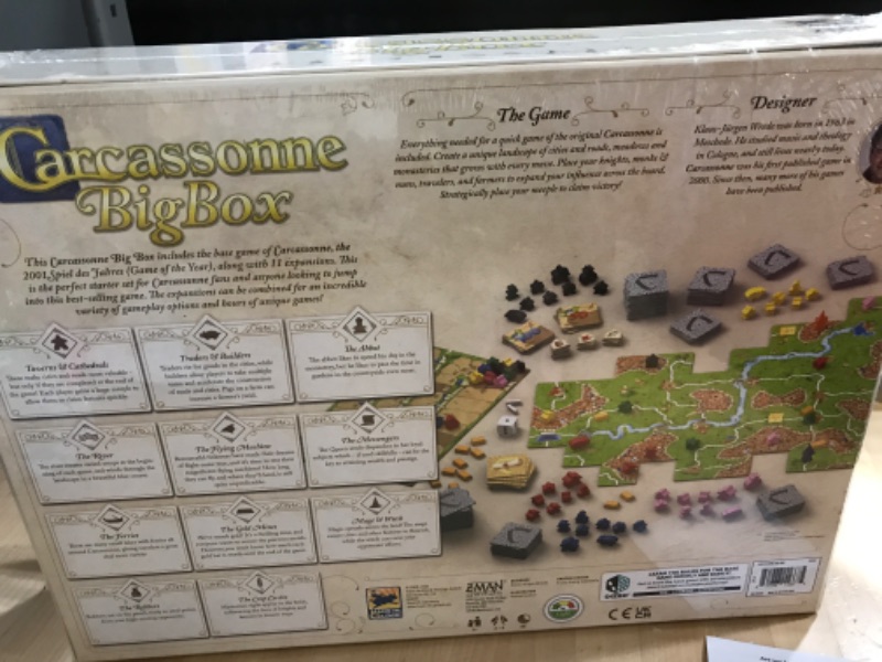 Photo 4 of **BRAND NEW**
Z-Man Games Carcassonne Big Box Set (2022 Edition)| Medieval Strategy Board Game | Includes Base Game and 11 EXPANSIONS | Family Game for Kids and Adults | Ages 7+ | 2-6 Players | Made