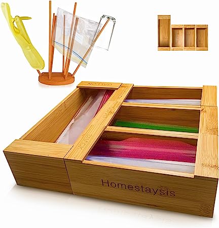 Photo 1 of **BRAND NEW**
Homestaysis Bundle Ziplock Bag Storage Organizer with Drying Rack. Slider Quart Compatible for Kitchen Drawer, Ziploc Gallon, Sandwich, Snack