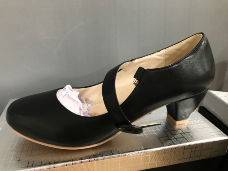 Photo 1 of 100FIXEO Women's Ankle Strap Mary Jane Low Chunky Block Heels Pumps Vintage Closed Toe Dress Work Office Shoes
SIZE 7/41